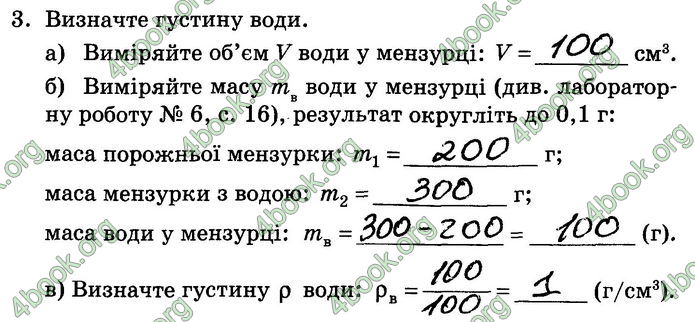 Решебник Зошит лабораторні Фізика 7 клас Мозель