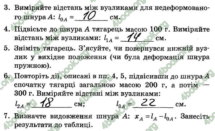 Решебник Зошит лабораторні Фізика 7 клас Мозель