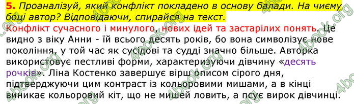 Відповіді Українська література 7 клас Коваленко