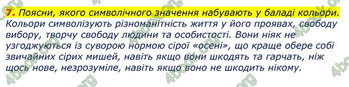 Відповіді Українська література 7 клас Коваленко