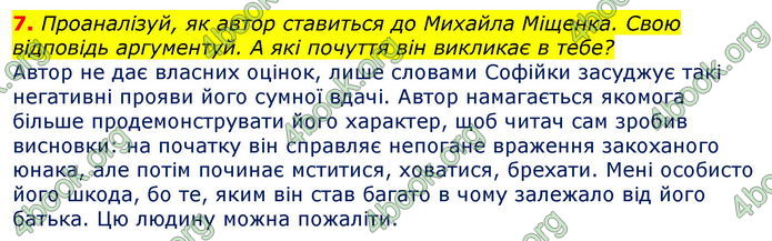 Відповіді Українська література 7 клас Коваленко