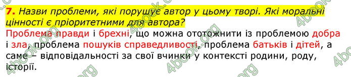 Відповіді Українська література 7 клас Коваленко