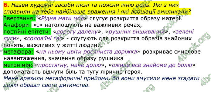 Відповіді Українська література 7 клас Коваленко