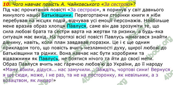 ГДЗ Українська література 7 клас Авраменко 2020