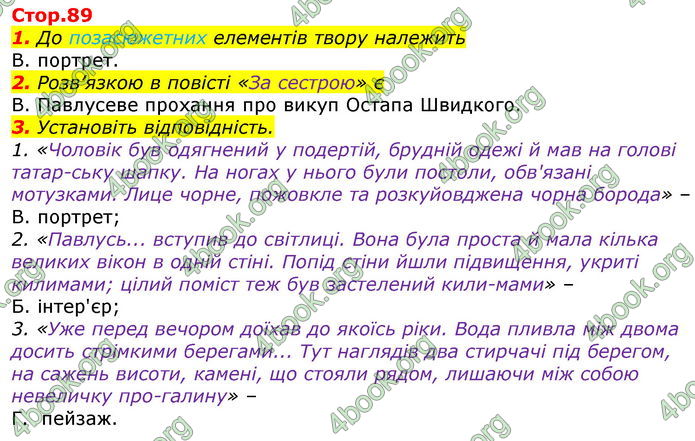 ГДЗ Українська література 7 клас Авраменко 2020