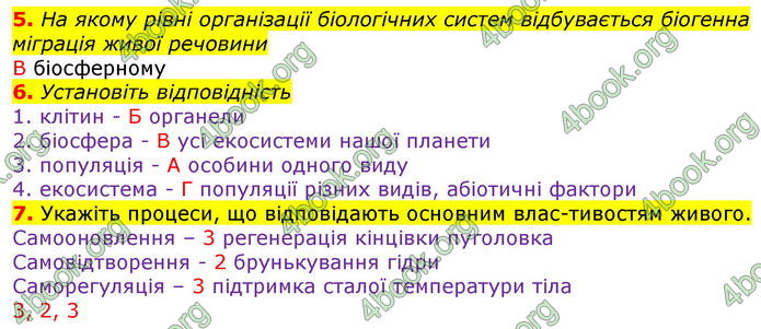 ГДЗ Зошит оцінювання Біологія 10 клас Безручкова