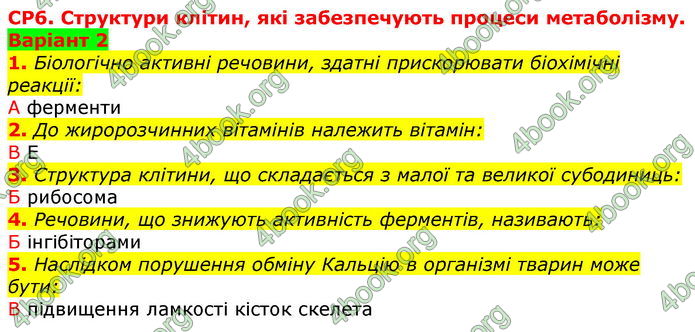 ГДЗ Зошит оцінювання Біологія 10 клас Безручкова