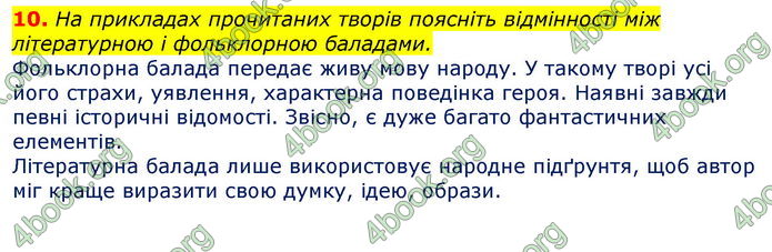 Відповіді Зарубіжна література 7 клас Волощук 2020