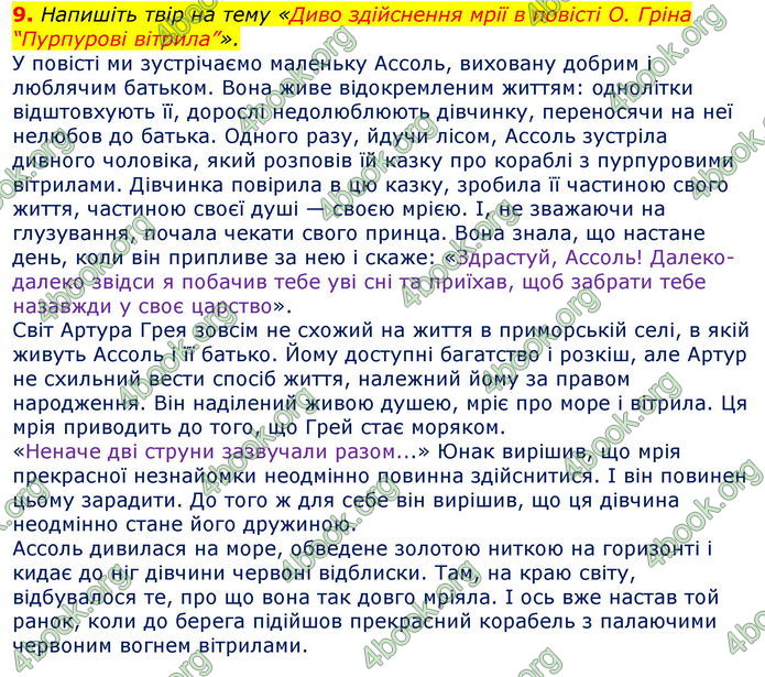 Відповіді Зарубіжна література 7 клас Волощук 2020