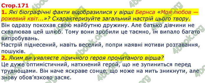 Відповіді Зарубіжна література 7 клас Волощук 2020