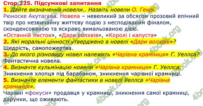 Відповіді Зарубіжна література 7 клас Волощук 2020