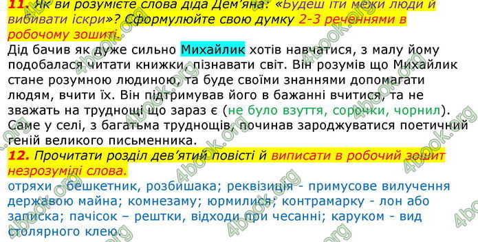 ГДЗ Українська література 7 клас Авраменко 2020