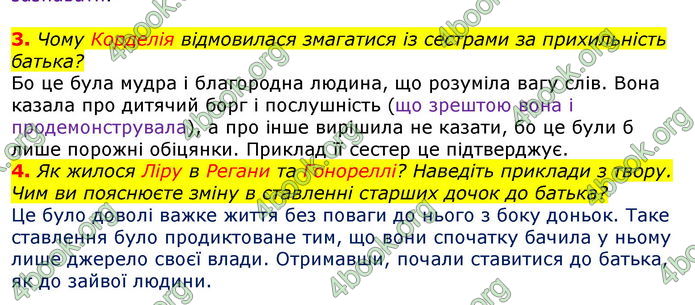 Відповіді Світова література 7 клас Волощук