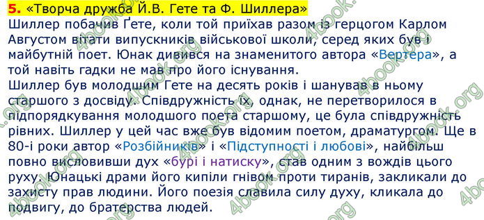 Відповіді Світова література 7 клас Волощук