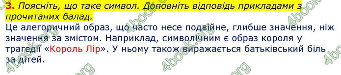 Відповіді Світова література 7 клас Волощук