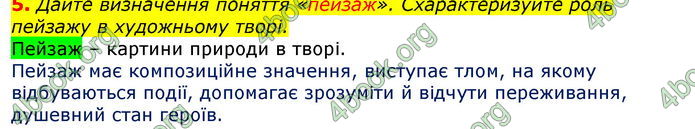 Відповіді Світова література 7 клас Волощук