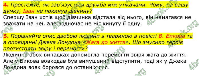 Відповіді Світова література 7 клас Волощук