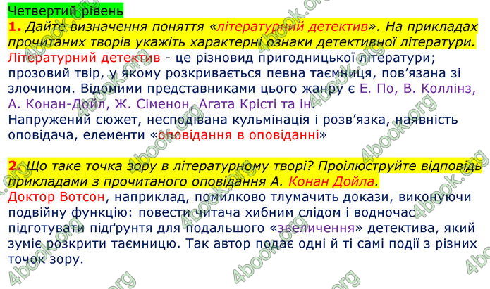 Відповіді Світова література 7 клас Волощук