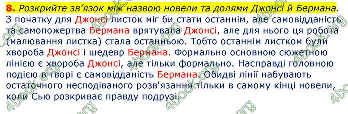 Відповіді Світова література 7 клас Волощук