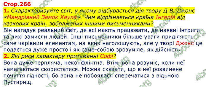 Відповіді Світова література 7 клас Волощук