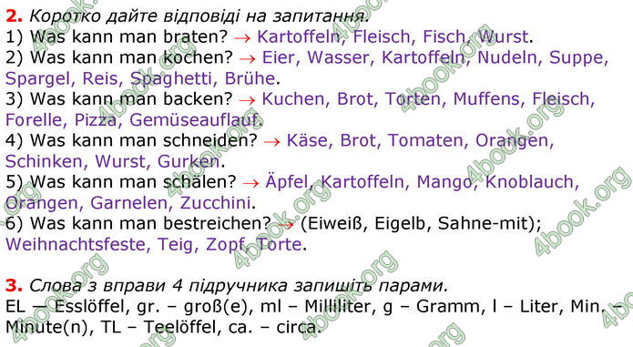 Відповіді Робочий зошит Німецька мова 7 клас Сотникова