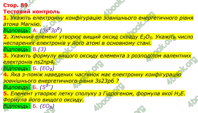 Відповіді Хімія 9 клас Лашевська 2017