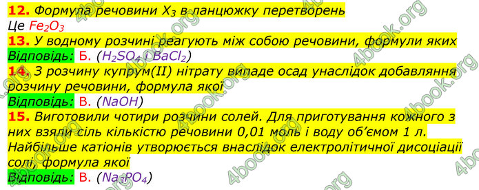 Відповіді Хімія 9 клас Лашевська 2017