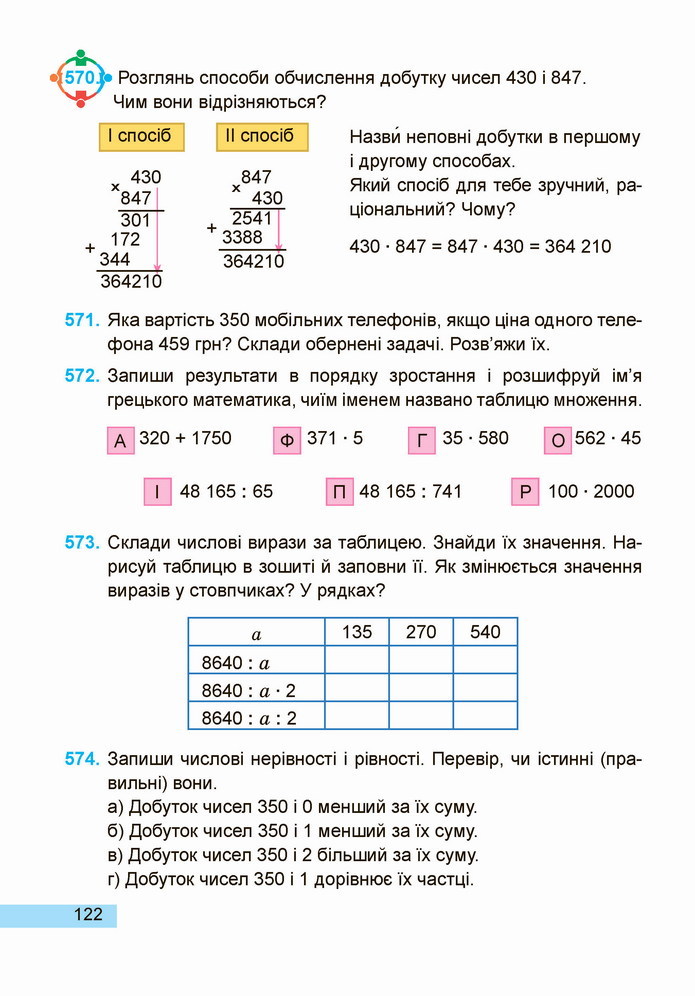 Математика 4 клас Заїка 2 частина