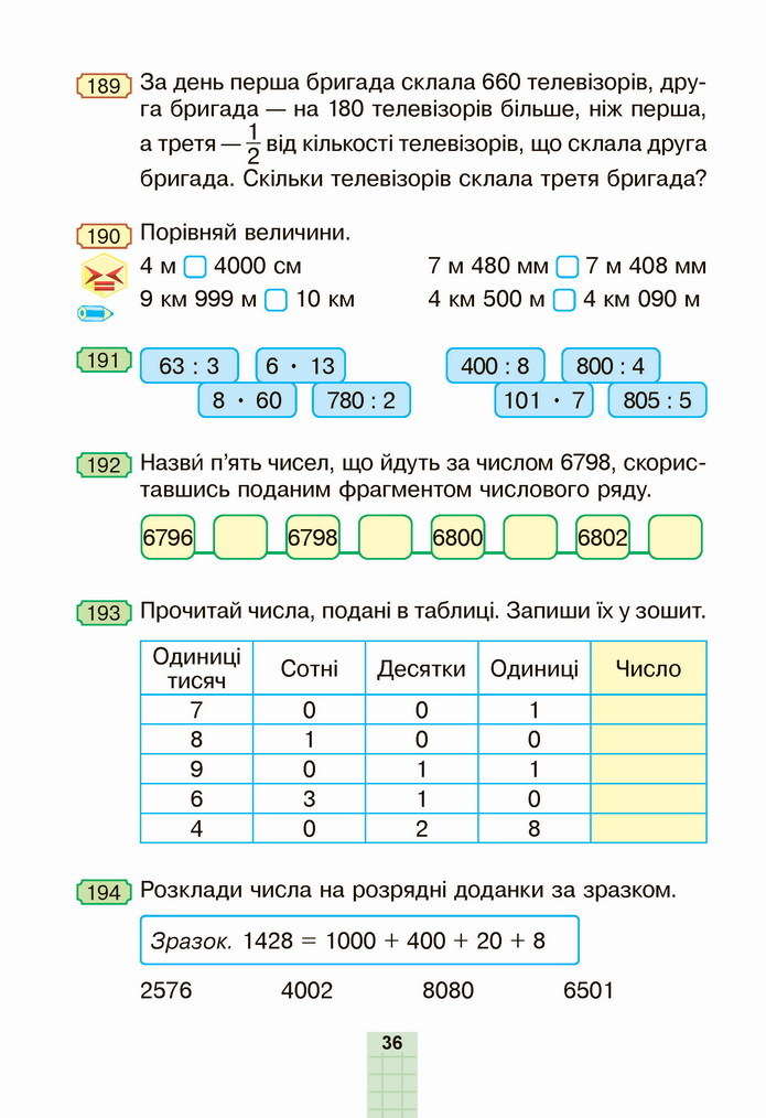 Математика 4 клас Будна 1 частина