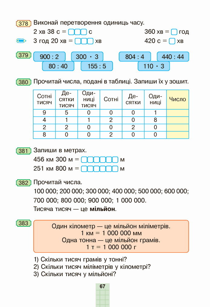 Математика 4 клас Будна 1 частина