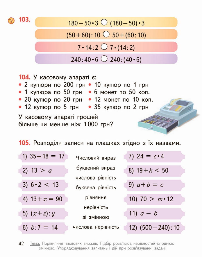 Математика 4 клас Гісь 1 частина