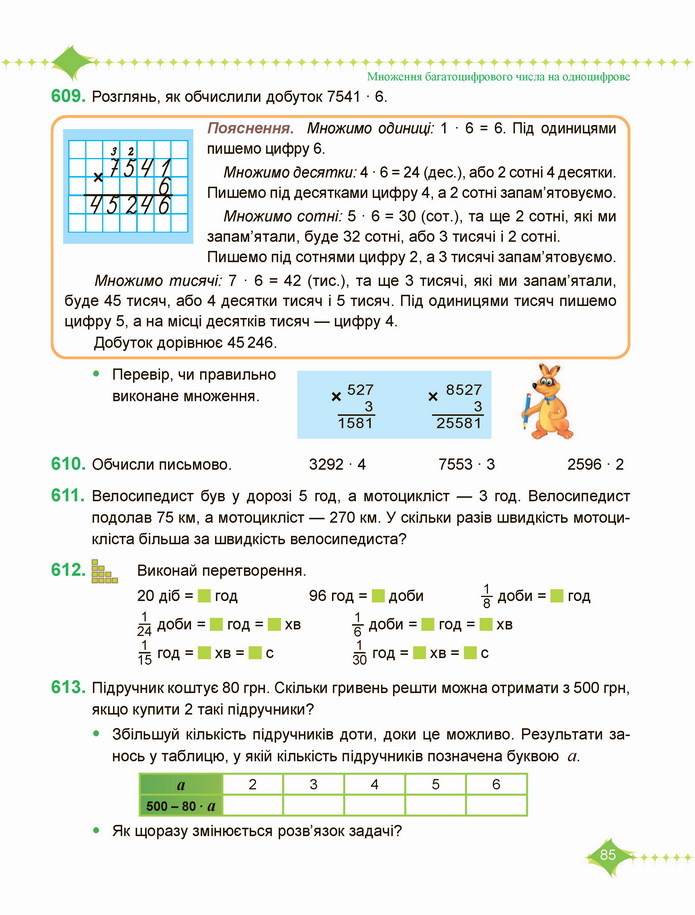 Математика 4 клас Козак 1 частина