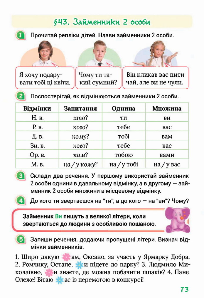 Українська мова 4 клас Остапенко 2 частина