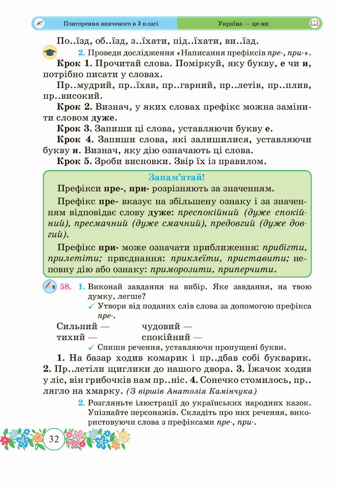 Українська мова 4 клас Сапун 1 частина