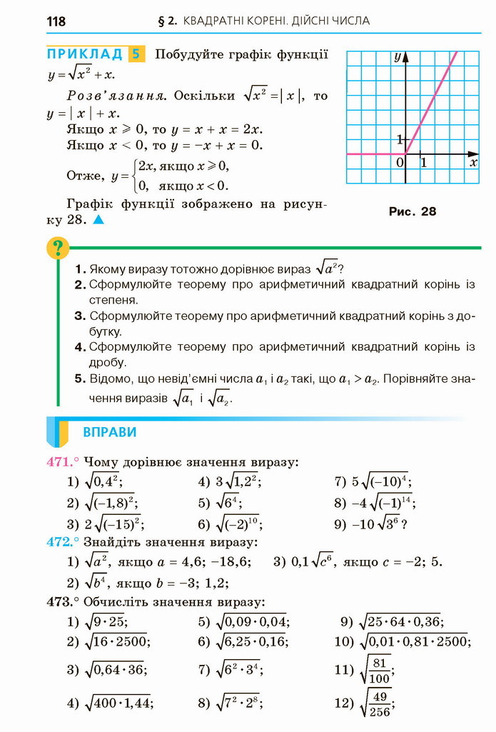 Алгебра 8 клас Мерзляк 2021