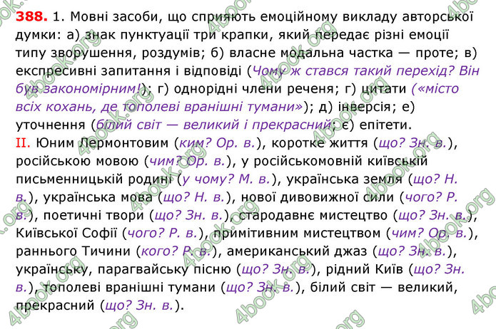 Відповіді Українська мова 7 клас Єрмоленко 2015. ГДЗ
