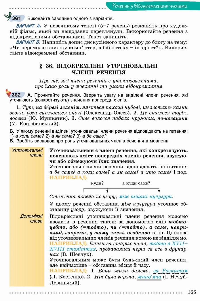 Українська мова 8 клас Заболотний 2021