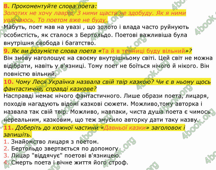 ГДЗ Українська література 8 клас Авраменко 2021