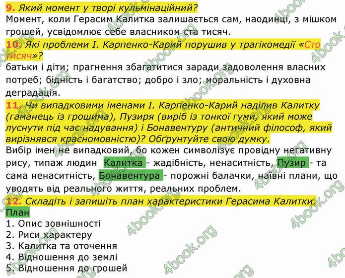 ГДЗ Українська література 8 клас Авраменко 2021