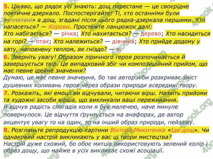 ГДЗ Українська література 8 клас Коваленко 2021