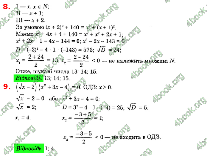 Відповіді Алгебра 8 клас Істер 2021. ГДЗ