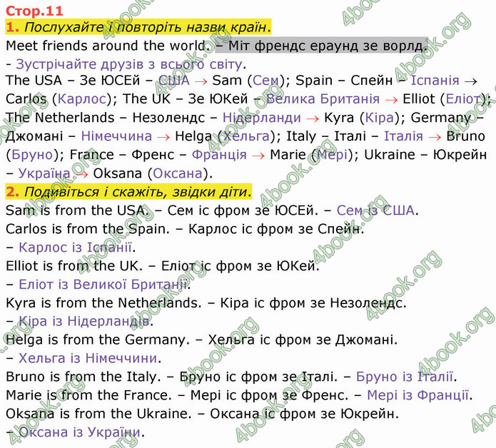 ГДЗ Англійська мова 4 клас Карпюк 2021