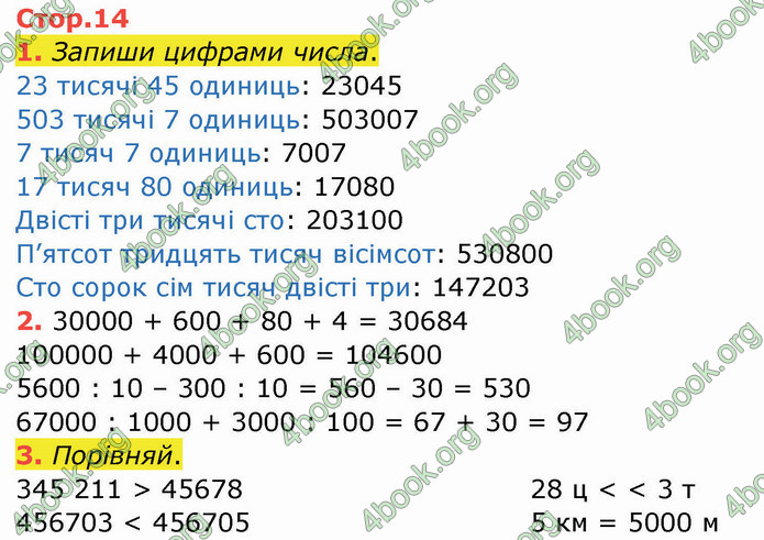 ГДЗ Зошит Математика 4 клас Листопад