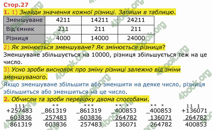 ГДЗ Зошит Математика 4 клас Листопад