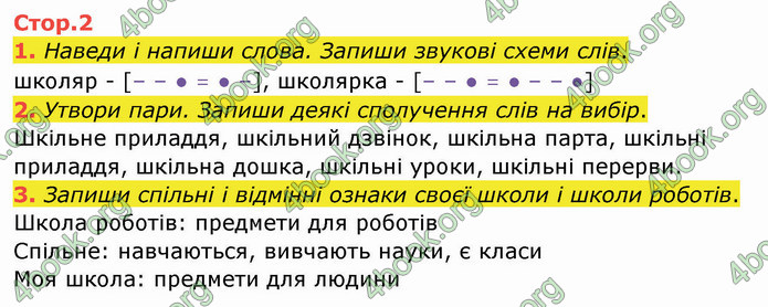 ГДЗ Зошит Українська мова 2 клас Большакова