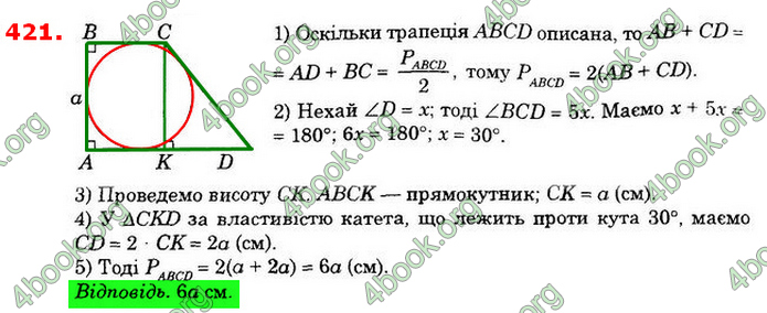 Відповіді Геометрія 8 клас Істер 2021. ГДЗ