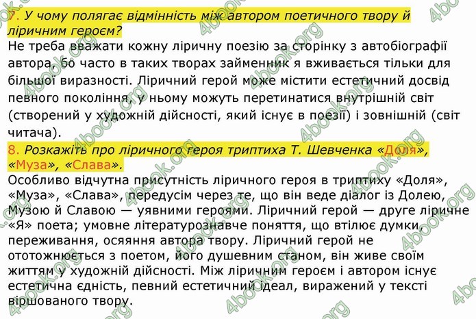 Українська література 9 клас Авраменко ГДЗ