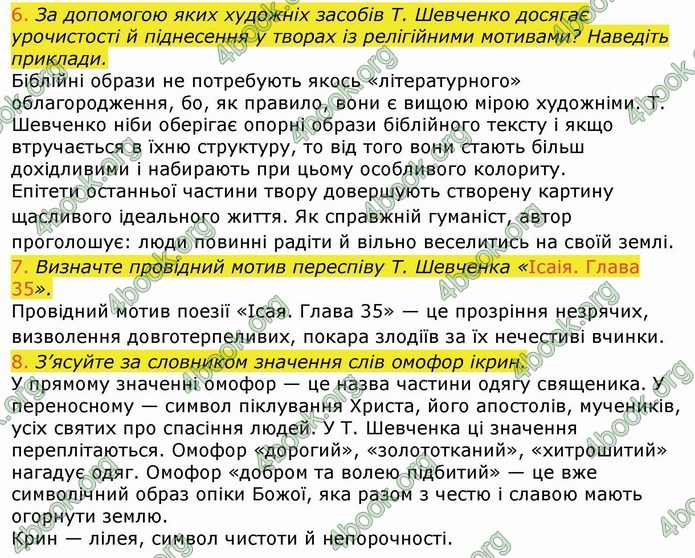 Українська література 9 клас Авраменко ГДЗ