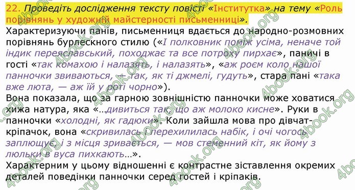 Українська література 9 клас Авраменко ГДЗ