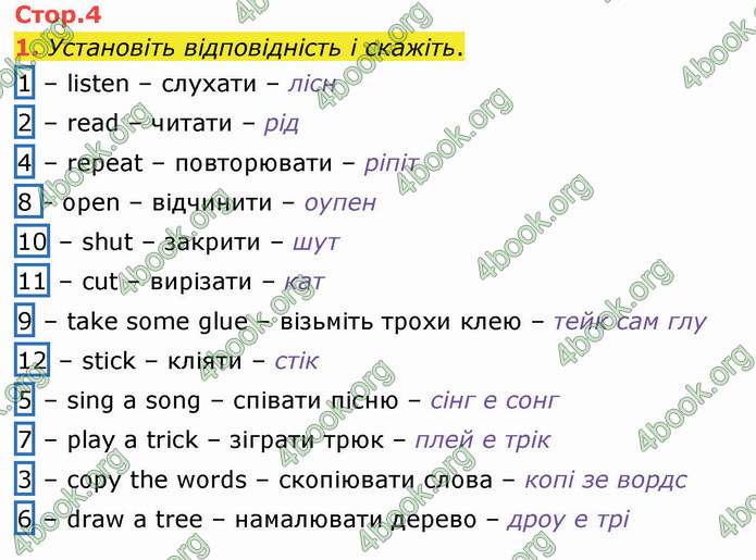 ГДЗ Зошит Англійська мова 4 клас Карпюк 2021